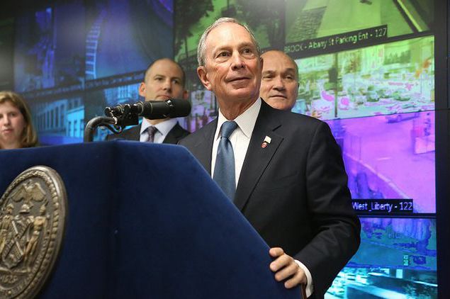 Mayor Bloomberg and Police Commissioner Kelly at the NYPD's real time crime center earlier this year